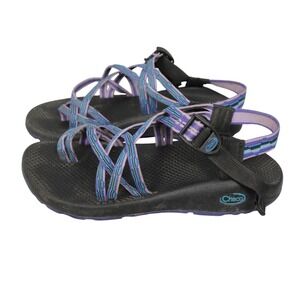 Chaco Sandals‎ Women Size 10 Purple Blue Strappy Sport Outdoor Comfort Flip Flop
